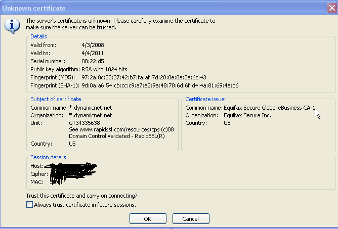 FTP Certificate
